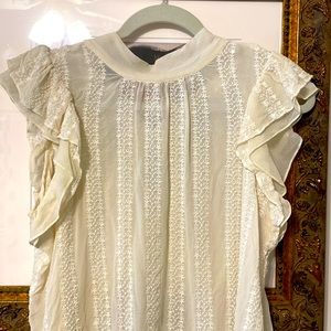 Ulla Johnson “Heddy Top” size 2 (medium) Lacey with bow tie in back